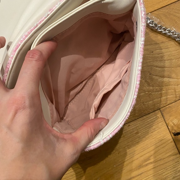 Badgley Mischka pink tweed crossbody purse - Picture 11 of 14